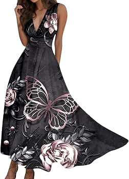 Summer Maxi Dresses for Women 2024 Casual Elegant Spaghetti